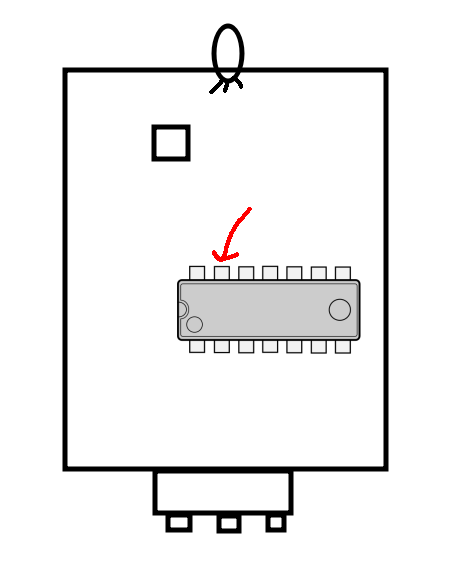 Pin that sends data to transmitter circuit.